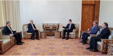  الأسد يستقبل الدكتور طلال ناجي الأمين العام للجبهة الشعبية لتحرير فلسطين – القيادة العامة
