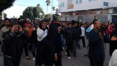 من التظاهرات في سيدي بوزيد