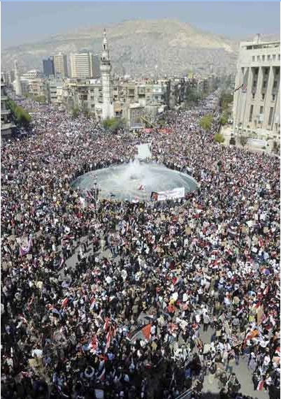 (مسيرة شعبية مؤيدة للحكومة, دمشق, آذار/مارس 2011)