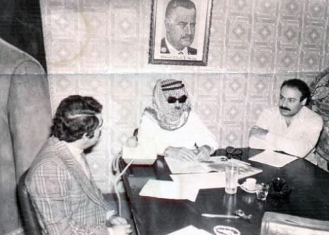 ناصر السعيد مع عمر حرب و حسن صبرا في 12 كانون الأول 1979 