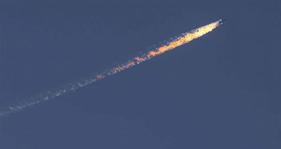 طائرة "السوخوي" الروسية التي أسقطتها تركيا فوق سوريا (عن الإنترنت)