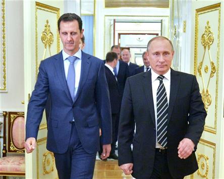 بوتين خلال لقائه الأسد في الكرملين في موسكو (ا ب ا)