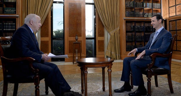 صورة من مقابلة "بي بي سي نيوز" مع الرئيس بشار الأسد 