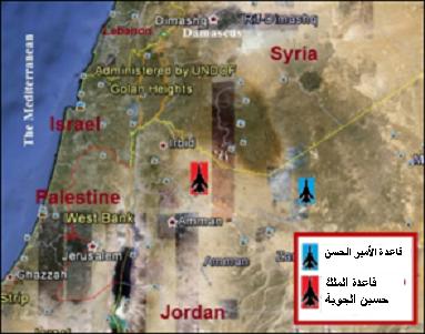 أماكن تمركز القوات الأمريكية القادمة إلى الأردن بهدف الإشراف على عمليات سرية ضد سوريا