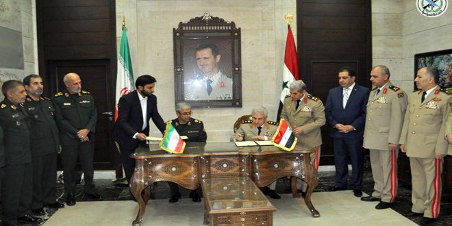 سورية وإيران توقعان مذكرة تفاهم حول تطوير التعاون والتنسيق بين جيشي البلدين