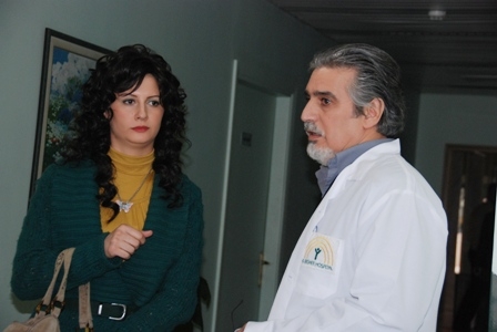 عباس النوري وريم علي في مشهد من المسلسل