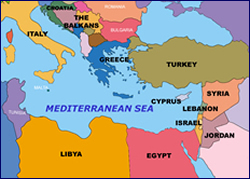 خارطة شرق المتوسط