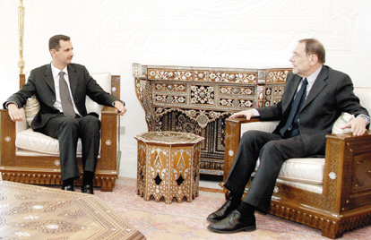 سولانا مع الرئيس الأسد