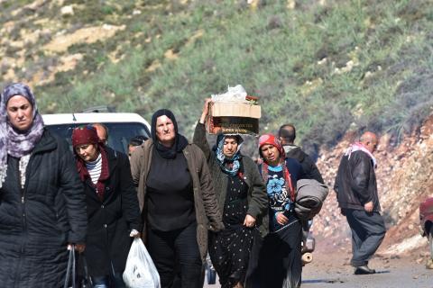  إغاثية متواصلة في الحسكة لمساعدة الأهالي المهجرين نتيجة عدوان النظام التركي