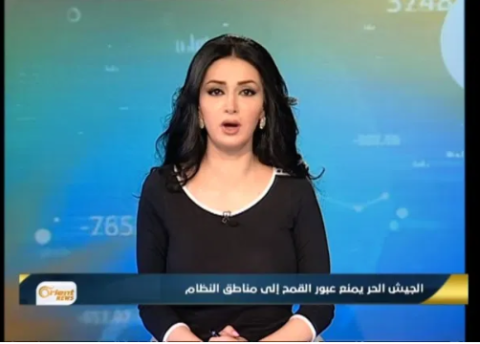  بيرقدار مذيعة قناة أورينت تظهر في دمشق وعلى التلفزيون السوري
