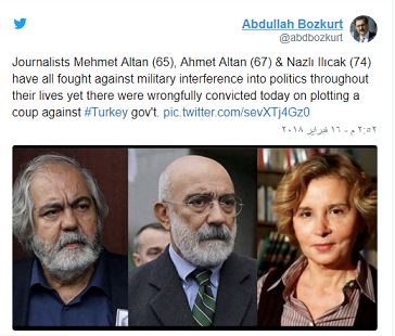  تركية تقرر سجن 6 صحفيين .. مدى الحياة !