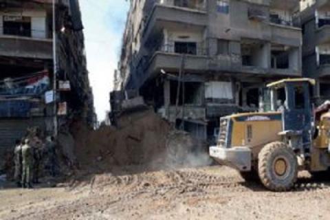  دمشق- الأضرار في القابون الصناعي 40 بالمئة