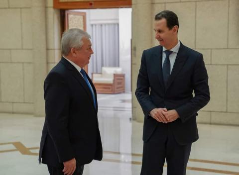 الرئيس #الأسد يستقبل اليوم ألكسندر #لافرنتييف المبعوث الخاص للرئيس الروسي فلاديمير بوتين والوفد المرافق له.