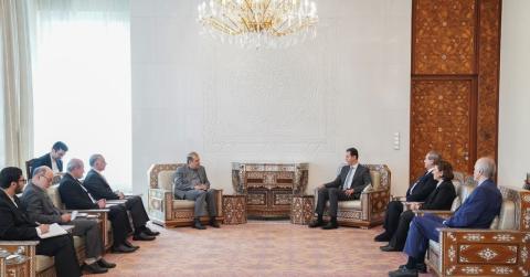 الرئيس الأسد يستقبل علي أصغر خاجي كبير مساعدي وزير الخارجية الإيراني والوفد المرافق له.