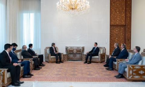 الرئيس الأسد يستقبل رئيس منظمة دولية