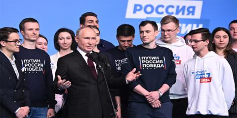 بوتين يفوز بالانتخابات الرئاسية الروسية 
