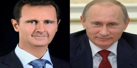  بوتين يهنئ الرئيس الأسد بفوزه في الانتخابات الرئاسية