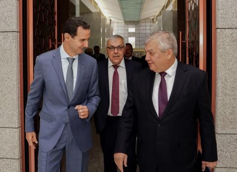  يبحث مع لافرنتييف تعزيز التعاون بين سوريا وروسيا