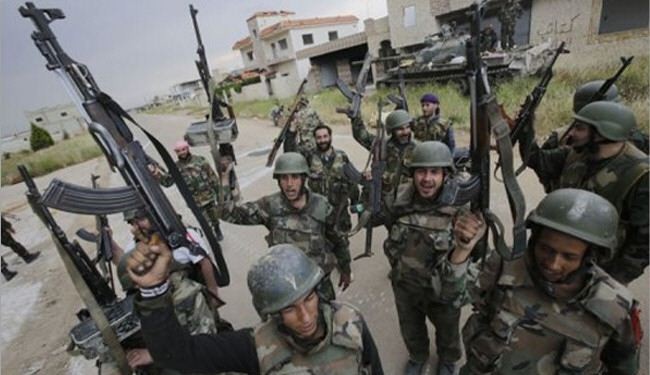 الجيش السوري عند تحريره الجزء الغربي من النبك 