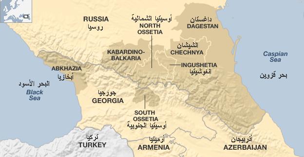 خارطة منطقة القوقاز