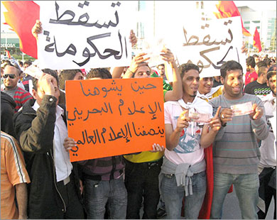 إسقاط الحكومة تصدر مطالب المتظاهرين
