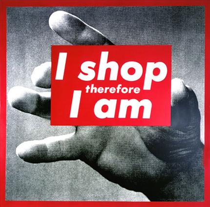 «أنا أستهلك، أنا إذاً موجود»: عمل للفنانة كروغر يناهض سلطة الإعلانات والاستهلاك 
