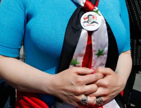 خلال احتفالات يوم الأرض في دمشق (رويترز) 