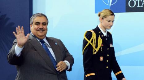 وزير خارجية البحرين يشارك في قمة الأطلسي في شيكاغو أمس (كيفورك دجانسيزيان ـ أ ف ب) 