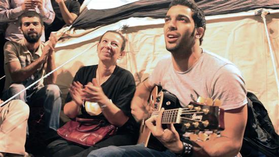 لقطة من الفيلم الوثائقي الطويل "الميدان" لجيهان نجيم: يوميات الحراك الشعبي المصري