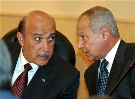 وزير الخارجية المصري أحمد أبو الغيط ووزير المخابرات العامة المصرية عمر سليمان