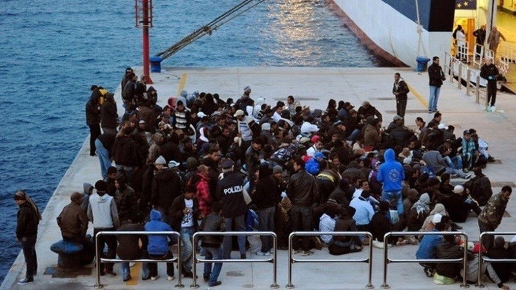 عملية إنقاذ مهاجرين