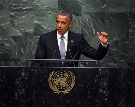 أوباما يلتقي كلمته أمام الجمعية العامة للامم المتحدة (رويترز)