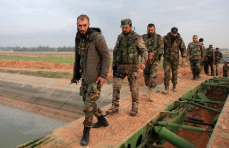 سيطر الجيش على نحو 127 كلم مربعاً في ريف حلب الشرقي (ا ف ب) 