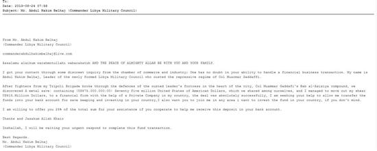 رسالة بلحاج التي نشرها "ويكيليكس".