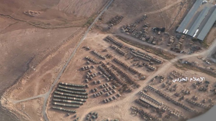 رصد الحشود العسكرية الغير مسبوقة داخل الأراضي الأردنية بالقرب من الحدود السورية