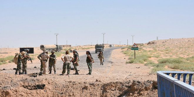 وحدات من الجيش العربي السوري تحكم سيطرتها على حقل التيم النفطي والمناطق المحيطة به بريف دير الزور وعلى 5 قرى بريف حمص الشرقي