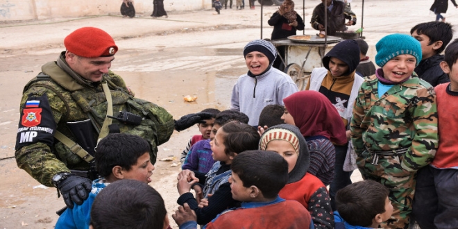 مساعدات روسية لمناطق في محافظة حماة السورية