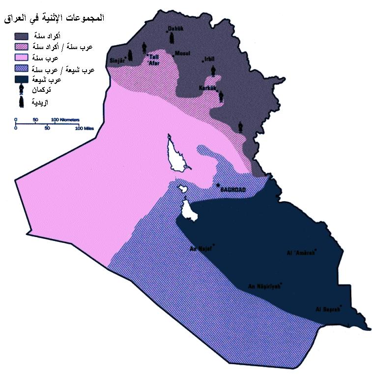 خارطة التكوين الإثني-الديني في العراق
