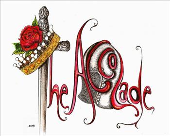 رمز (لوغو) فرقة الوسام، وهو مستوحى (وكذلك اسم الفرقة) من رسم The Accolade (الوسام) للفنان الإنكليزي إدموند بلير لايتون، والذي تشغف به »دينا« لأنه يصور امرأة سعيدة بفارسها.