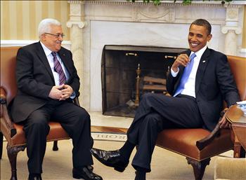 أوباما خلال لقائه عباس