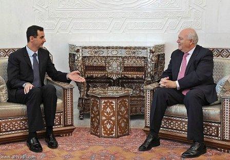 الأسد وموراتينوس يبحثان اوضاع المنطقة في لقاء سابق