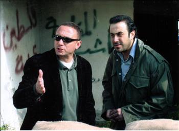 باسل الخطيب وقصي خولي أثناء تصوير «رسائل الحب والحرب».
