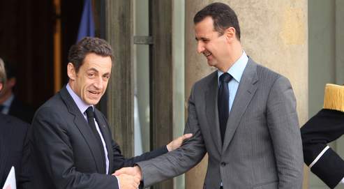 الرئيس الأسد والرئيس ساركوزي في باريس 2009