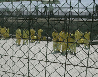معتقلون عراقيون في سجن كروبر قرب بغداد